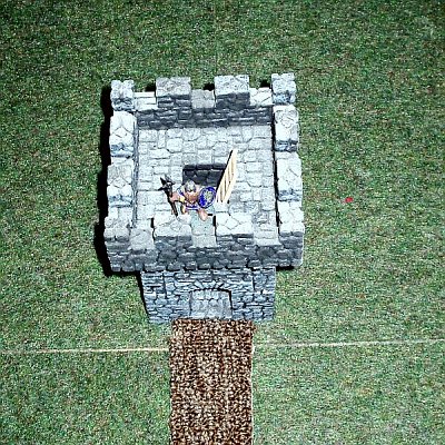 Hirstarts Wachturm - schrge Aufsicht